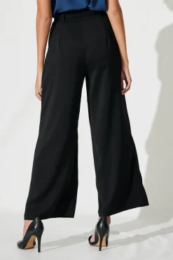 Hot Belvia Wide Leg Pant in Black Bottoms|Pants
