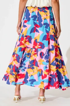 Online Bilboa Maxi Skirt in Bright Multi Leaf Print Bottoms|Skirts & Shorts