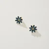Best Bloom Clip On Earrings in Navy Stones Jewellery