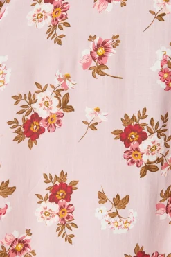 Online Blossom Kisses Maxi Shirt Dress in Pink and Blush Floral Dresses|Casual