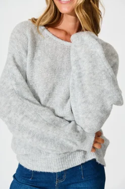 Online Bree Knit in Grey Marle Knitwear|Knitwear