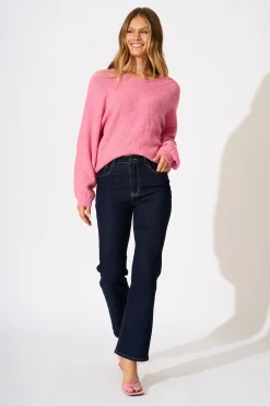 Online Bree Knit in Pink Knitwear|Knitwear