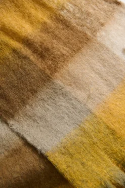 Hot Brooklyn Oversized Knit Scarf In Multi Brown Check Knitwear|Knitwear