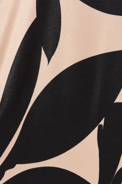 New Callia Shirt In Brown With Black Print Tops|Party & Occasion