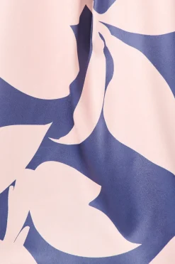 Hot Callia Shirt in Navy with Blush Print Tops