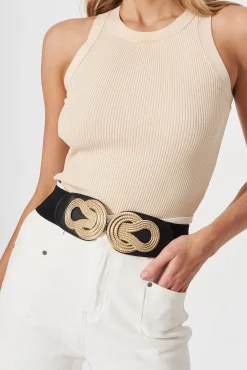 Fashion Callia Stretch Belt In Black Belts|Hens Night