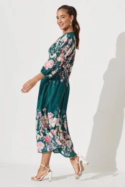 Discount Camie Maxi Dress In Teal With Orange Floral Dresses|Party