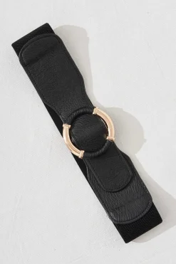 Online Camille Belt In Black Stretch Belts|Engagement Party