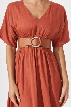 Sale Camille Belt In Tan Stretch Belts|Engagement Party