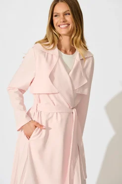 Fashion Captivating Trench Coat in Blush Outerwear|Outerwear