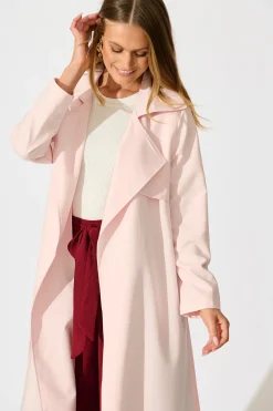 Fashion Captivating Trench Coat in Blush Outerwear|Outerwear
