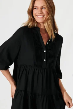 Best Caracelle Smock Dress in Black Dresses|Casual