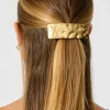 Online Carly Barrette Hair Clip in Textured Gold Hair Accessories