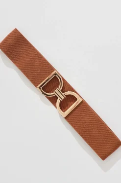 Fashion Carrie Belt in Brown Stretch Belts