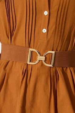 Fashion Carrie Belt in Brown Stretch Belts