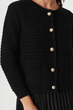 Discount Cartagena Knit Cardigan In Black Knitwear|Knitwear