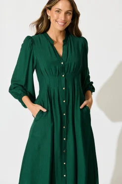 Discount Casablanca Midi Dress in Green Dresses|Casual