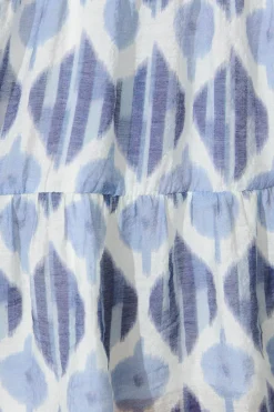 Hot Charlita Dress in Blue and Navy Print Dresses|Casual