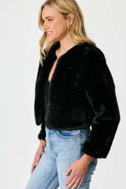 Online Cher Faux Fur Jacket In Black Outerwear|Outerwear