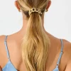 Hot Chessa Metal Ponytail Cuff Hair Tie in Gold Hair Accessories