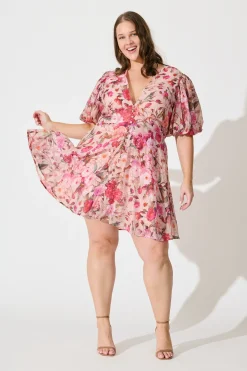 Hot Clarissa Dress In Vintage Blush Floral Print Dresses|Casual