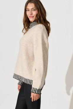 Best Clementine Knit In Beige Marle Wool Blend Knitwear|Knitwear