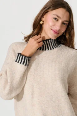 Best Clementine Knit In Beige Marle Wool Blend Knitwear|Knitwear