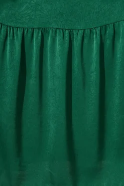 New Constantine Maxi Dress in Emerald Green Crinkle Satin Dresses|Cocktail