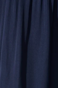 Best Costa Rica Halter Neck Maxi Dress in Navy Satin Dresses|Party
