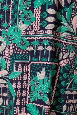 Clearance Coverdale Maxi Dress In Navy With Green And Blush Patchwork Dresses|Casual