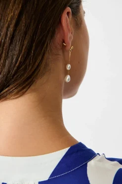 New Dainty Drop Pearl Earrings in Gold Jewellery