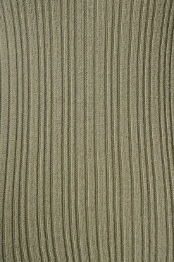 New Delaray Knit Top in Khaki Knitwear|Knitwear