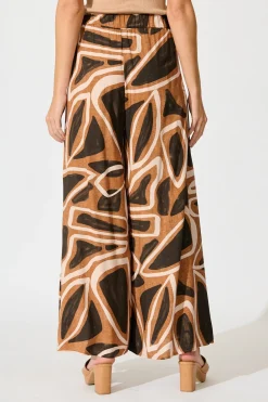 New Denver Pant in Neutral Geometric Print Bottoms
