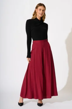 Sale Denver Pant in Wine Bottoms