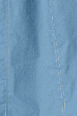 Hot Doris Midi Dress In Blue Cotton Dresses|Casual