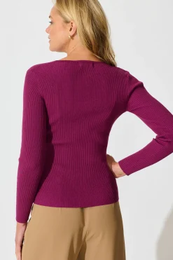 Clearance Dover Heights Knit In Wine Tops