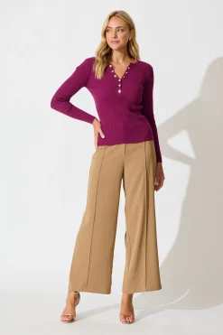 Clearance Dover Heights Knit In Wine Tops