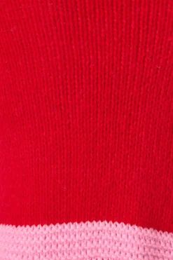 Sale Dreamcatcher Knit Cardigan in Red Wool Blend Knitwear|Knitwear