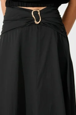 Online Dusk to Dawn Maxi Skirt in Black Cotton Bottoms|Skirts & Shorts