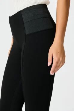Sale Edina Pant in Black Ponte Bottoms