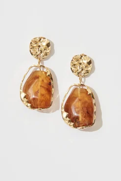 Clearance Elara Earrings In Brown Jewellery|Wedding Accessories