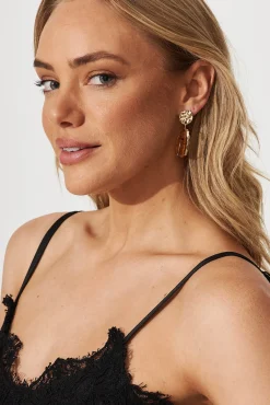 Clearance Elara Earrings In Brown Jewellery|Wedding Accessories