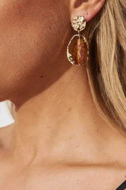 Clearance Elara Earrings In Brown Jewellery|Wedding Accessories