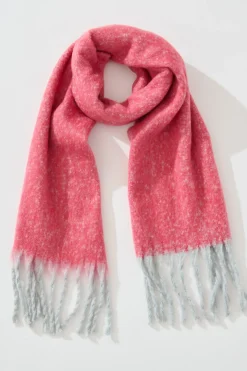 Hot Elita Knit Scarf in Pink Knitwear|Knitwear