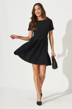 Best Elizabeth Dress In Textured Black Dresses|Party
