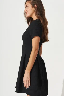 Best Elizabeth Dress In Textured Black Dresses|Party