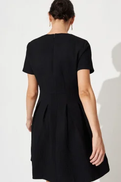 Best Elizabeth Dress In Textured Black Dresses|Party