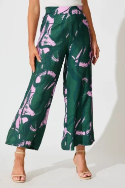 Fashion Ellery Pant in Green Multi Print Bottoms