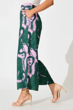 Fashion Ellery Pant in Green Multi Print Bottoms