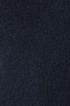 Discount Elsie Knit Top in Navy Cotton Blend Tops|Knitwear